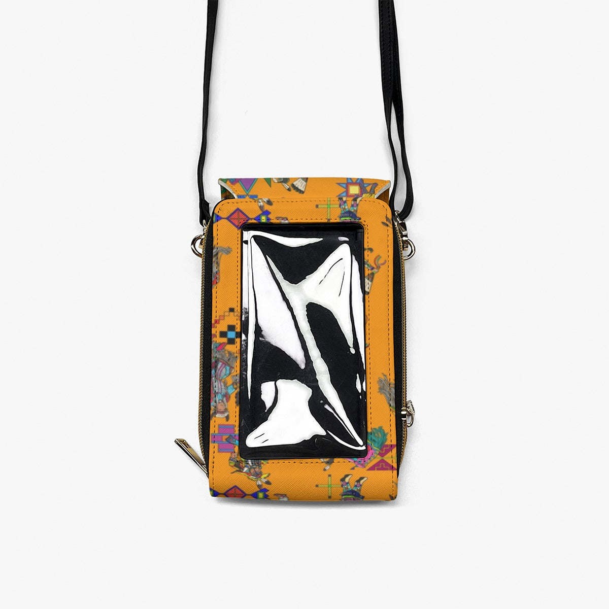 Grand Entry Dancers Orange Mobile Phone Chest Bag