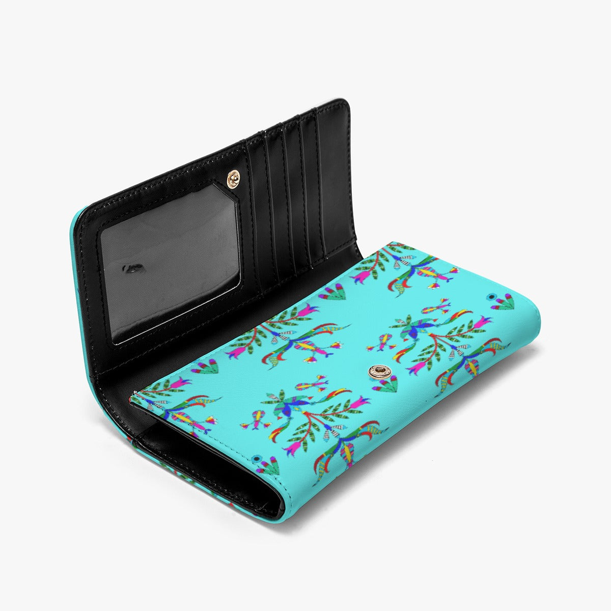 Dakota Damask Turquoise Foldable Wallet