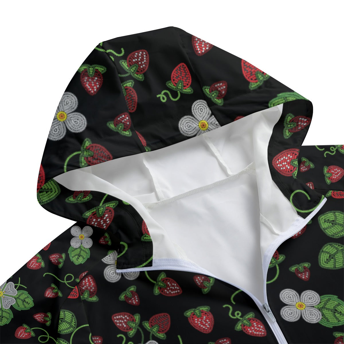 Strawberry Dreams Midnight Unisex Windbreaker Long Jacket