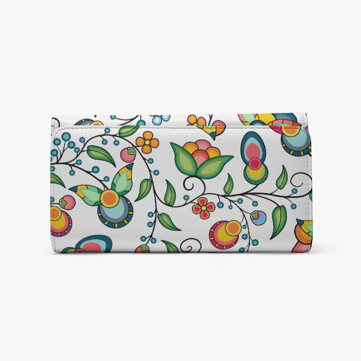 Floral Bounty White Foldable Wallet