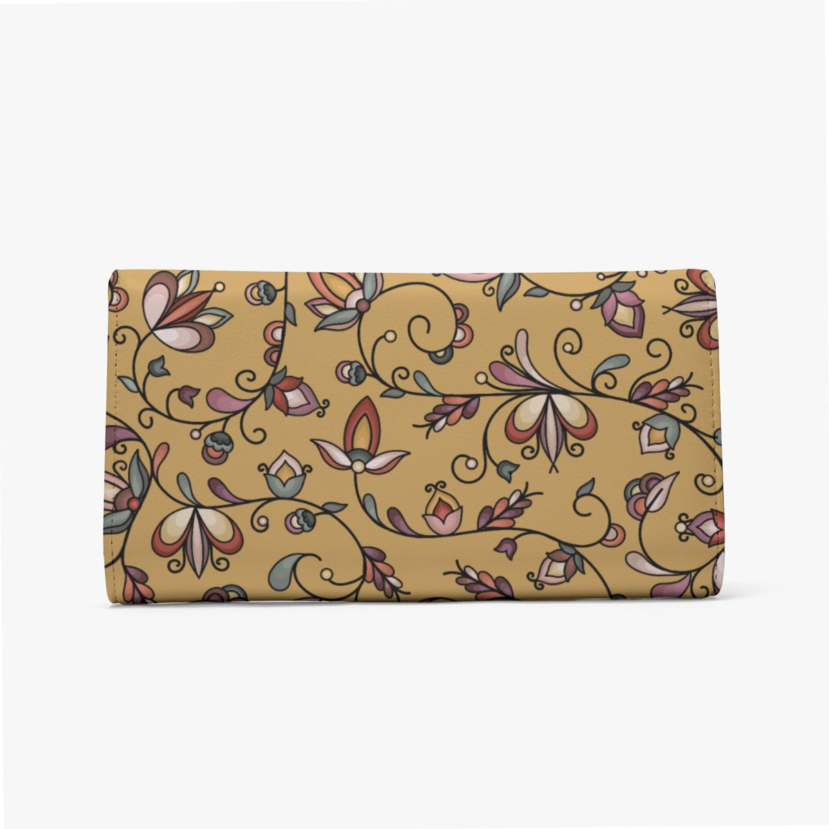 Burnt Sky Petals Gold Foldable Wallet