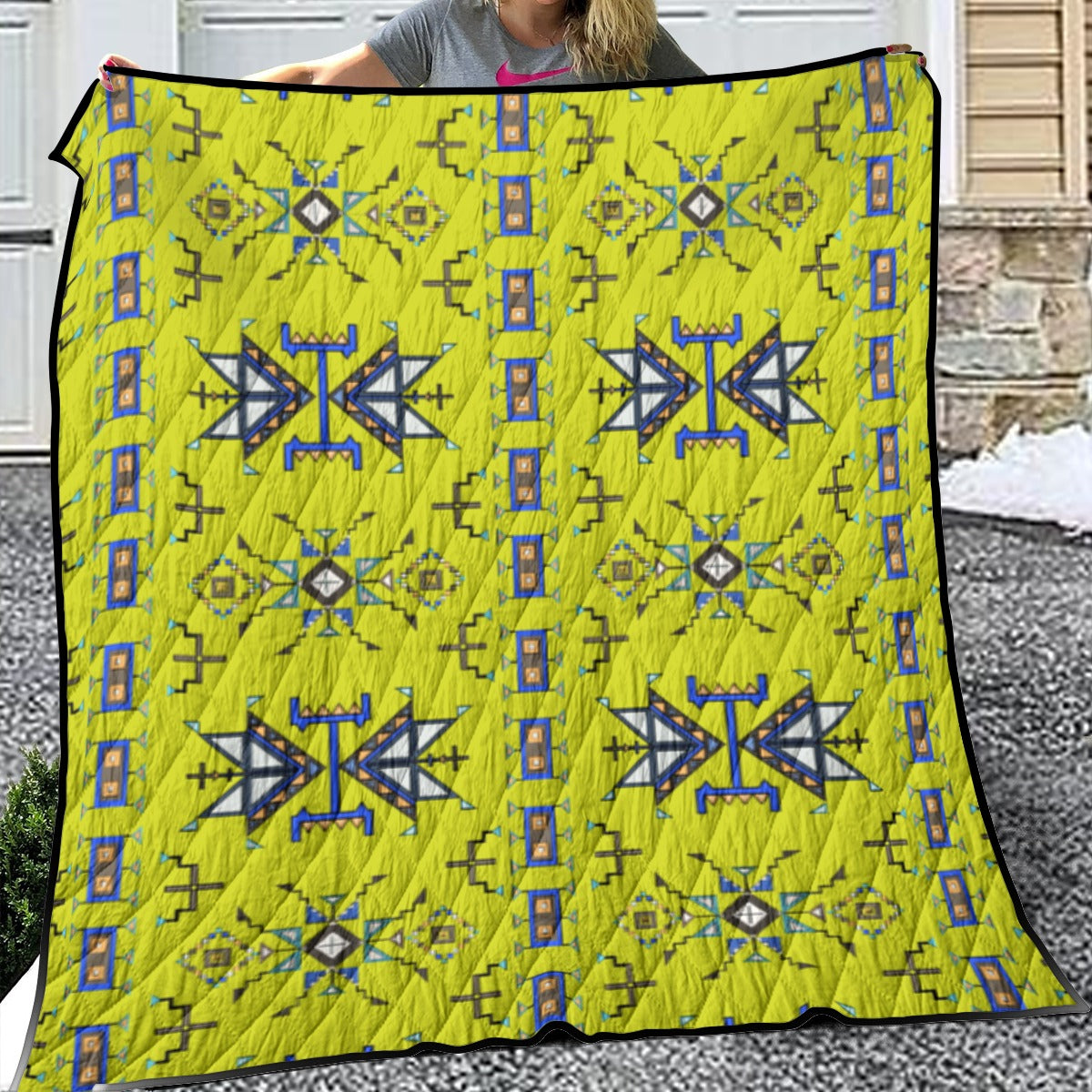 Eagle Strike Lime Lightweight & Breathable Quilt With Edge-wrapping Strips