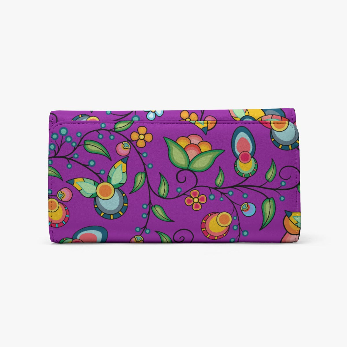 Floral Bounty Purple Foldable Wallet