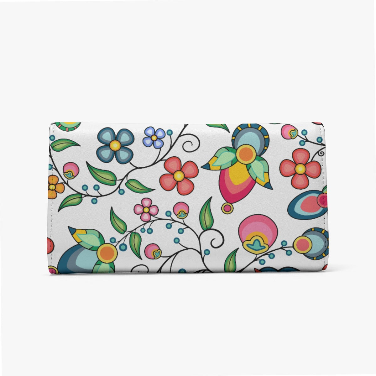 Floral Bounty White Foldable Wallet