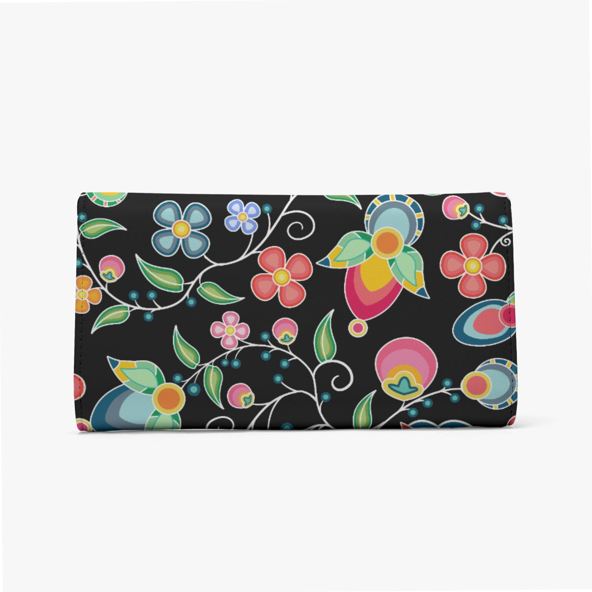 Floral Bounty Black Foldable Wallet