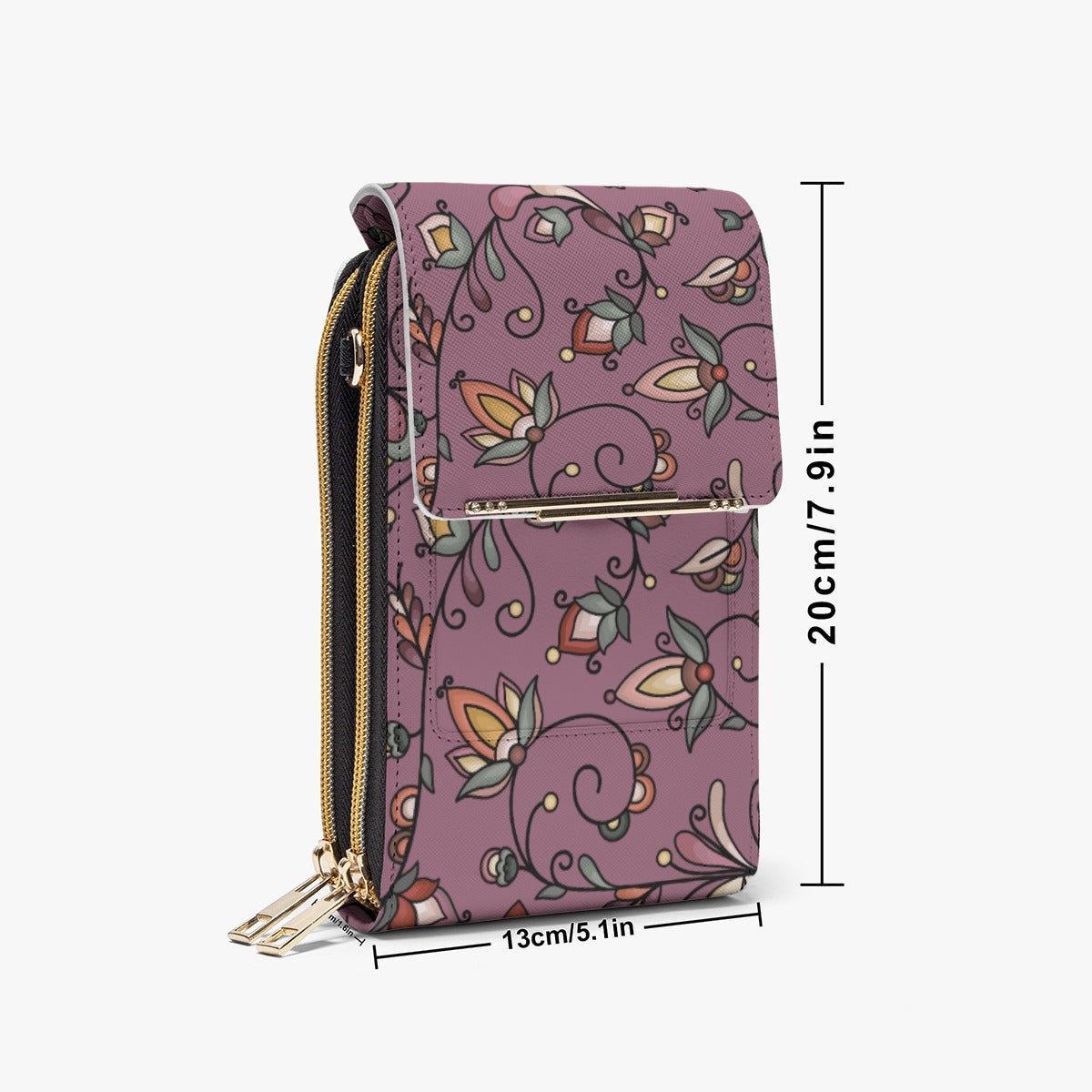 Burnt Sky Petals Magenta Mobile Phone Chest Bag