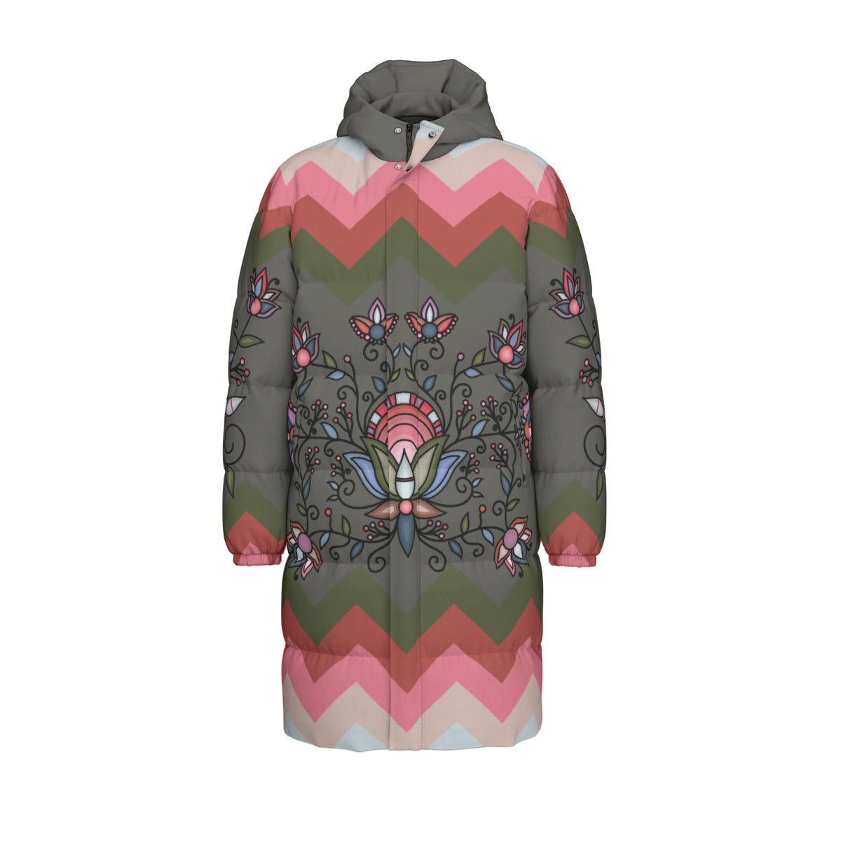 Glacial Gardenia Unisex Long Down Jacket