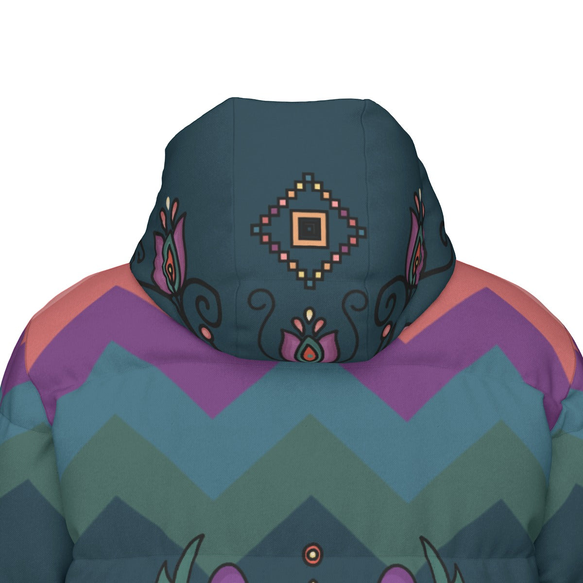 Cedar Wind Bloom Unisex Long Down Jacket