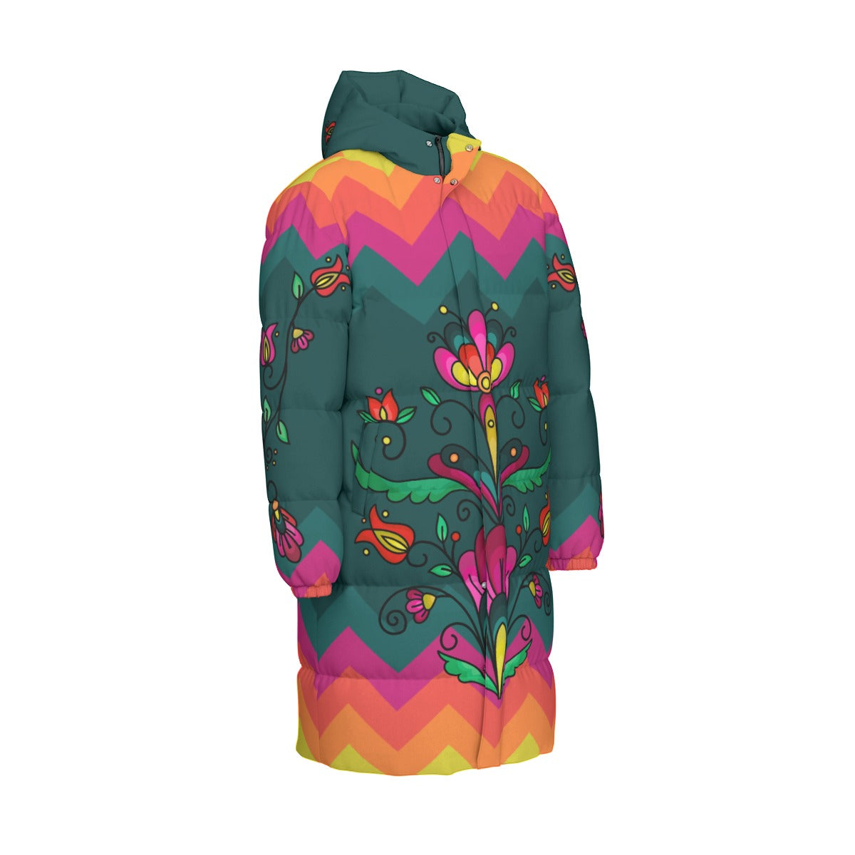 Autumn Kinship Wreath Unisex Long Down Jacket