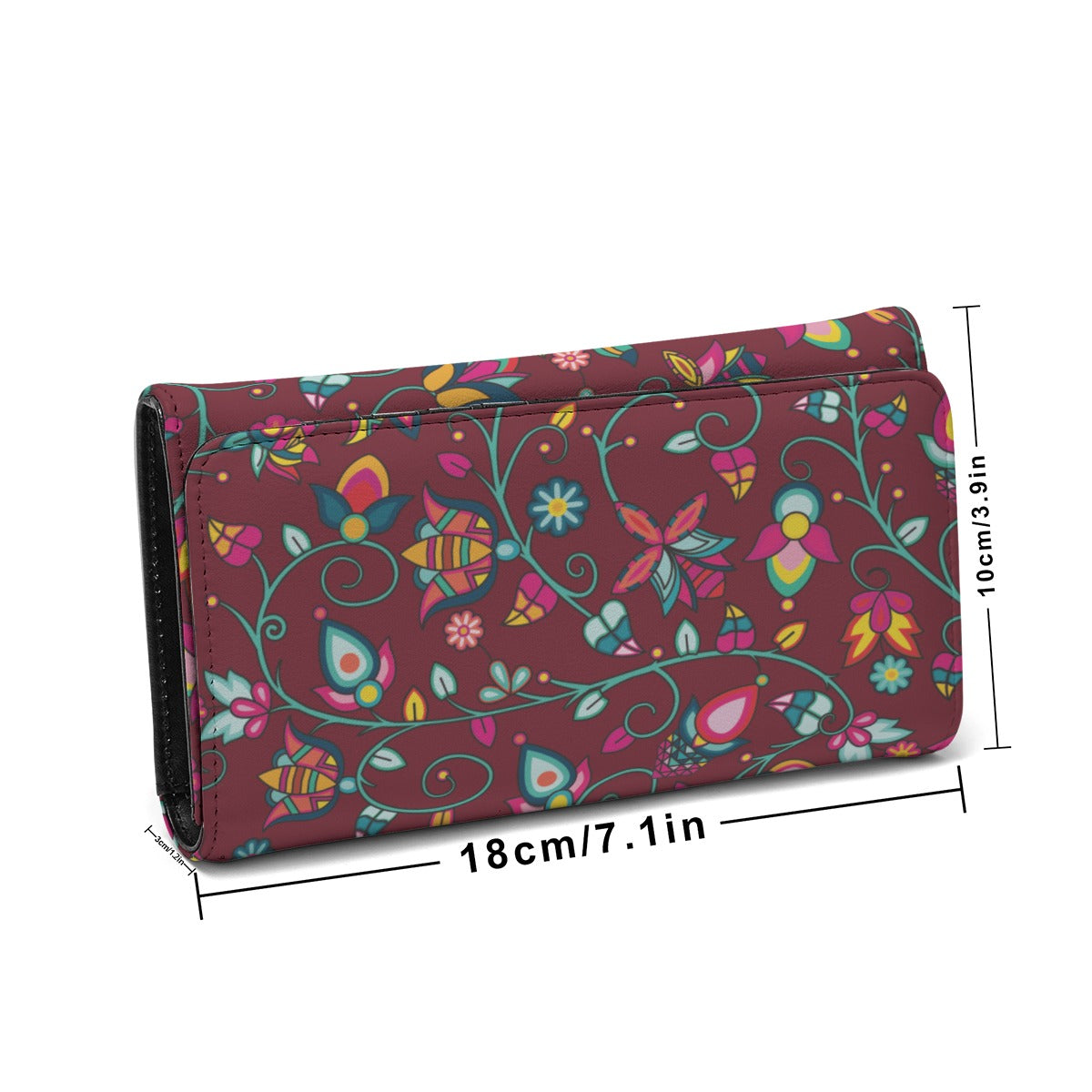 Thorny Path Cranberry Foldable Wallet