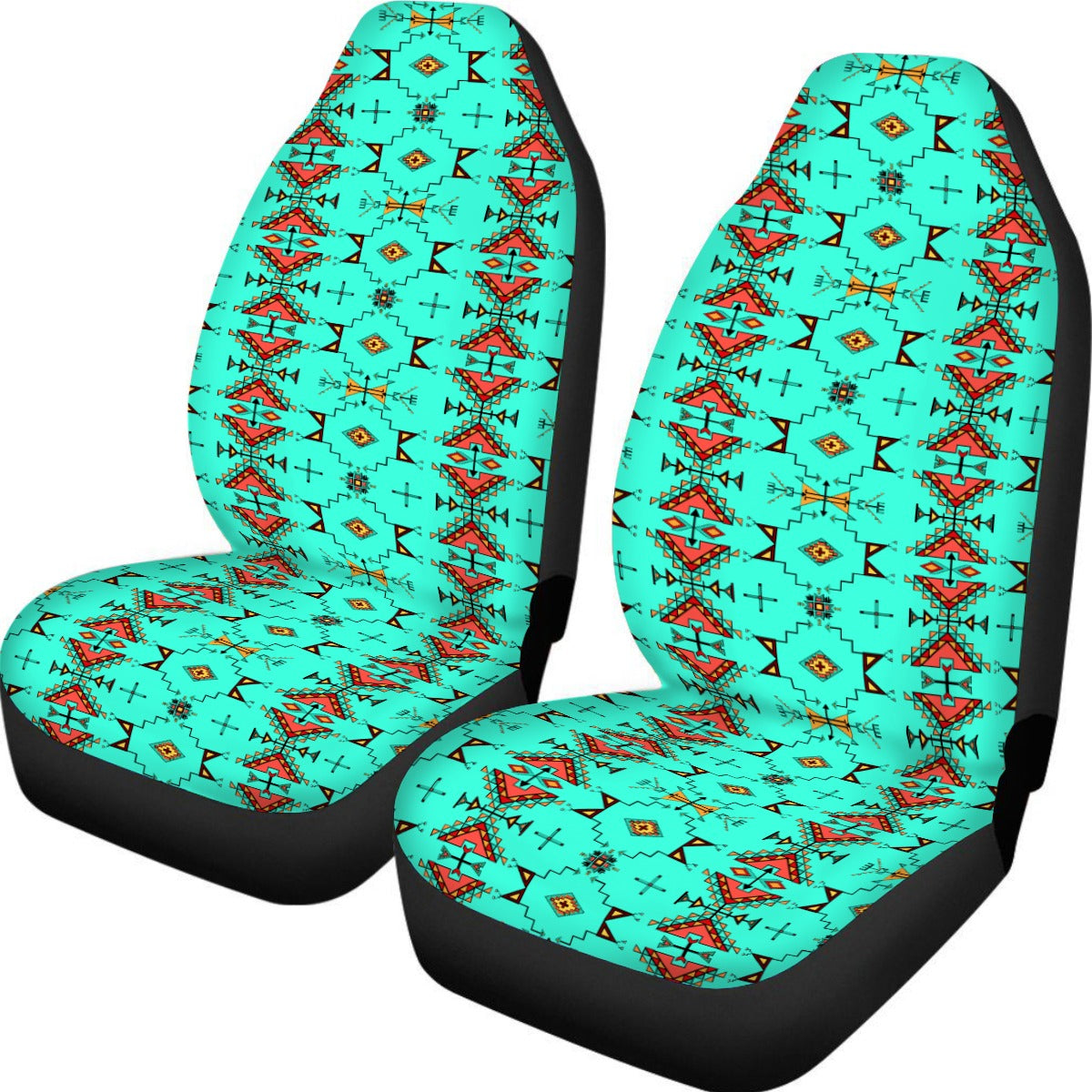 Thunder Flight Turquoise Universal Car Seat Cover With Thickened Back