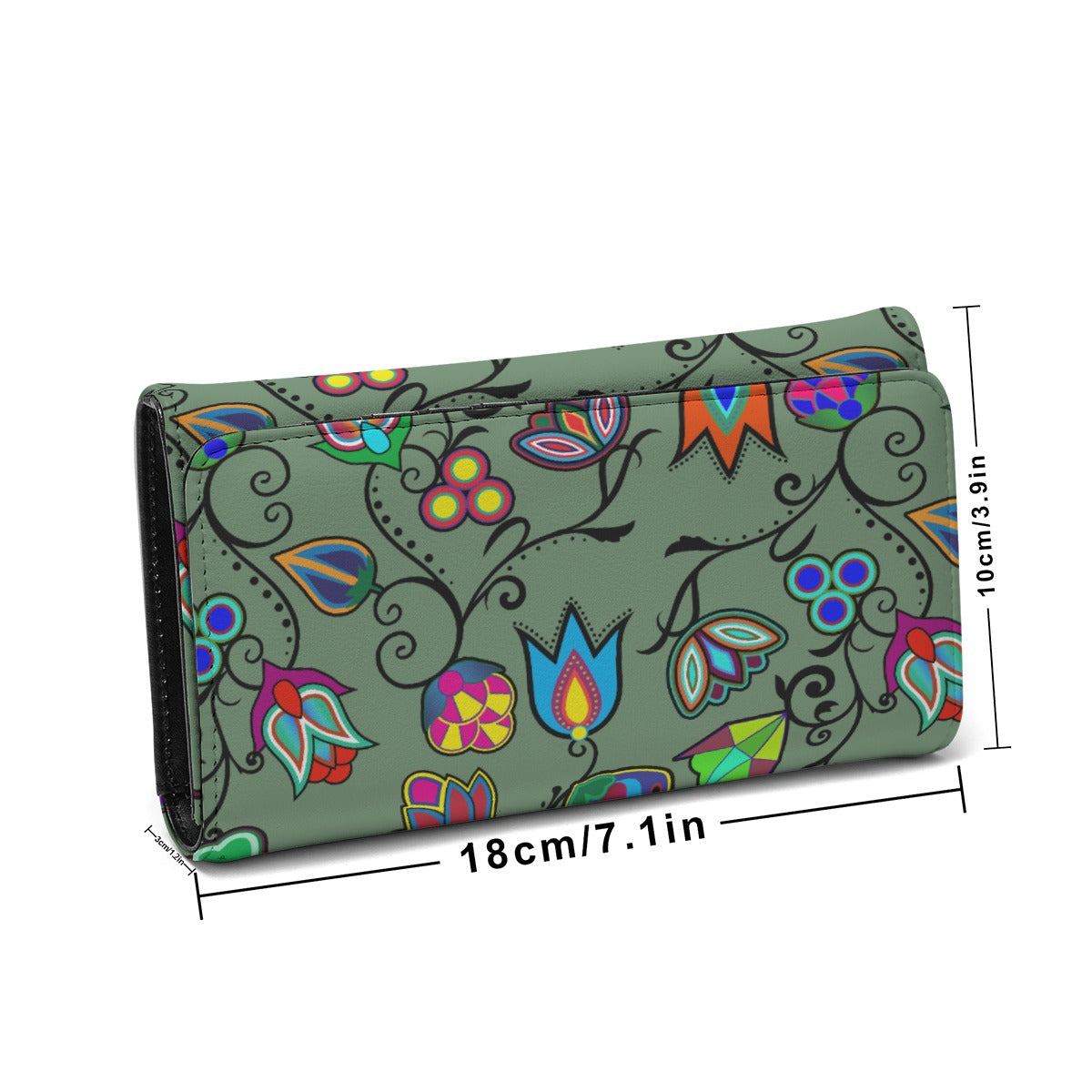 Indigenous Paisley Dark Sea Foldable Wallet