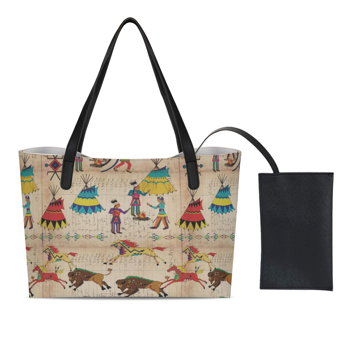 The Gathering Shopping Tote Bag With Black Mini Purse