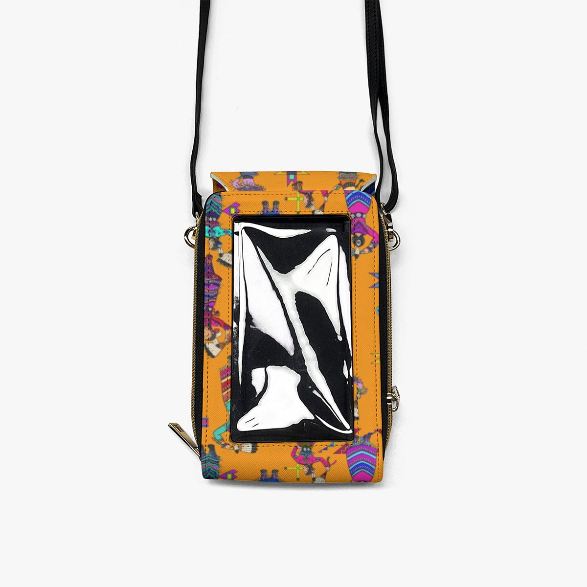 Women's Jingle Dancers Orange Mobile Phone Chest Bag