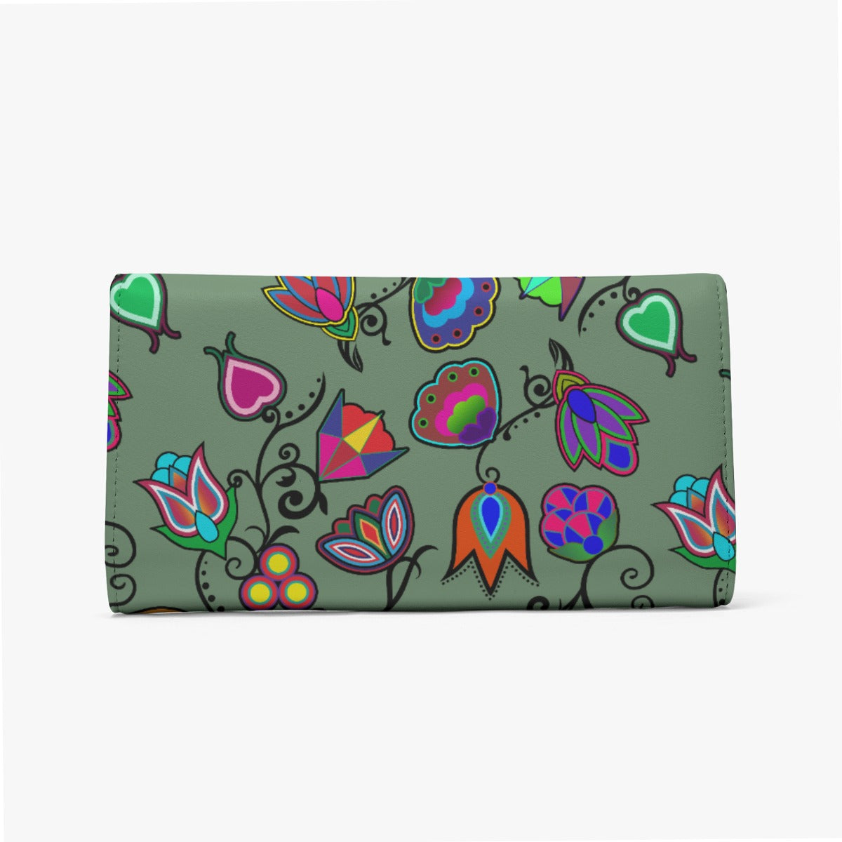 Indigenous Paisley Dark Sea Foldable Wallet