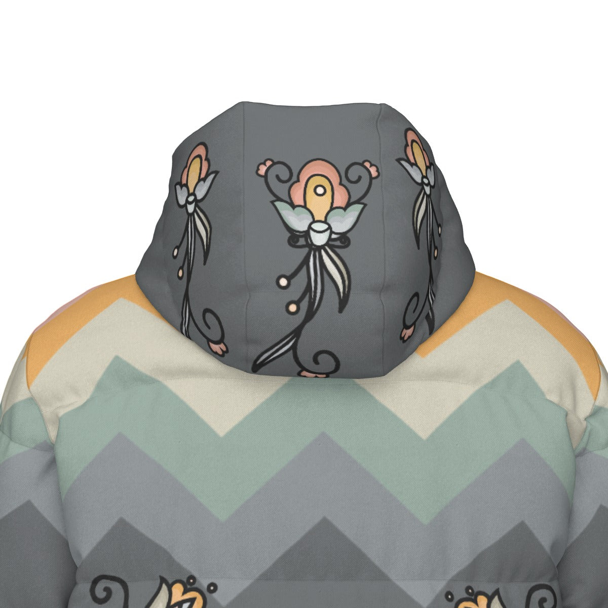 Falling Leaf Rising Bloom Unisex Long Down Jacket