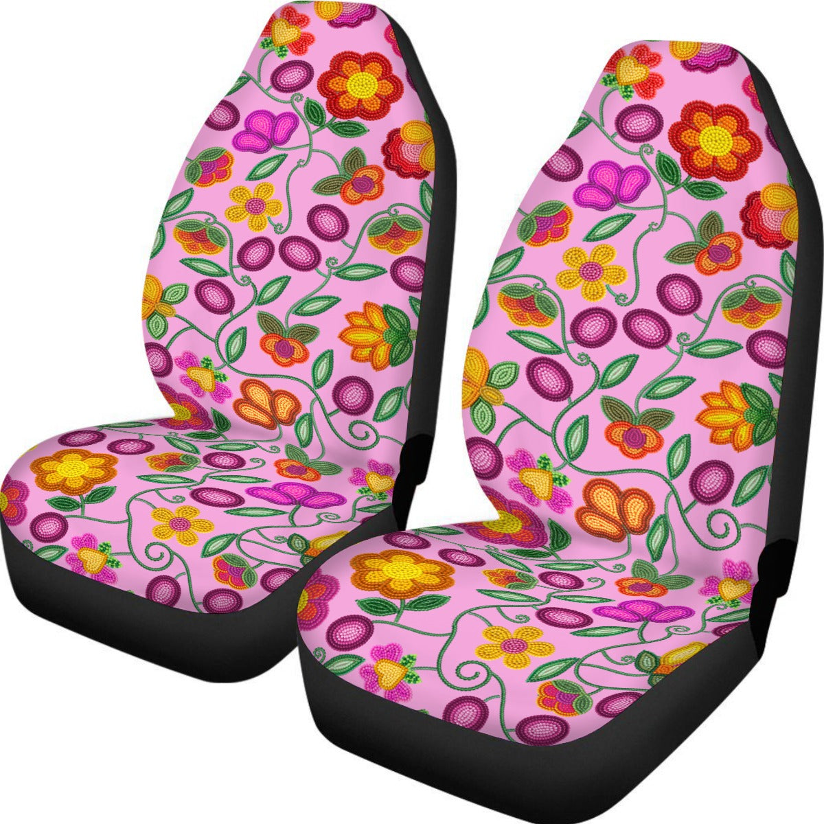Boreal Bounty Pink Universal Car Seat Cover With Thickened Back