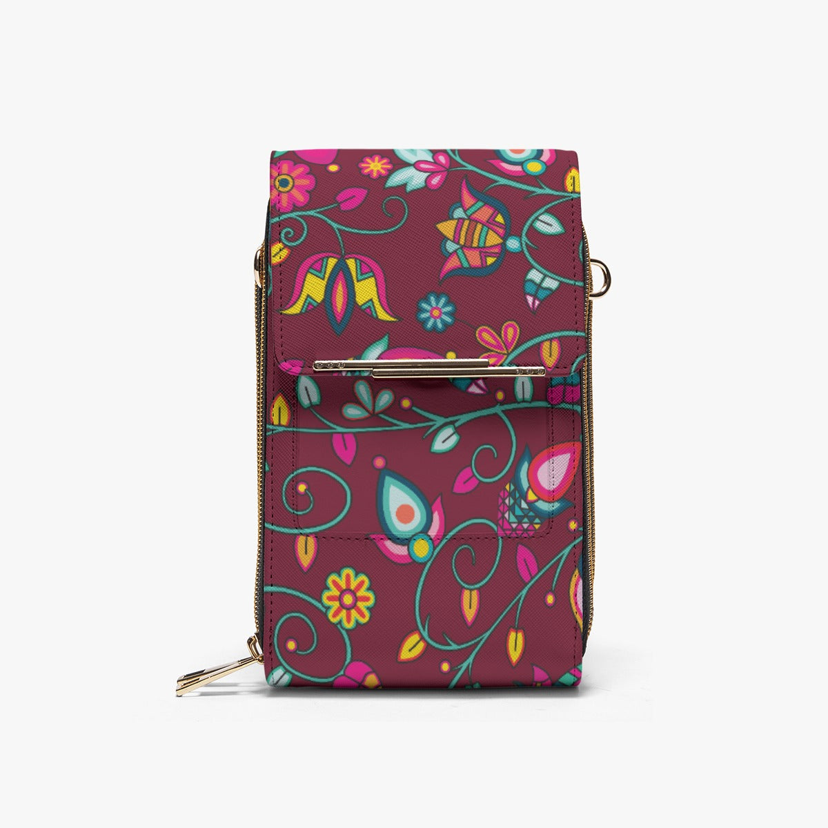 Thorny Path Cranberry Mobile Phone Chest Bag