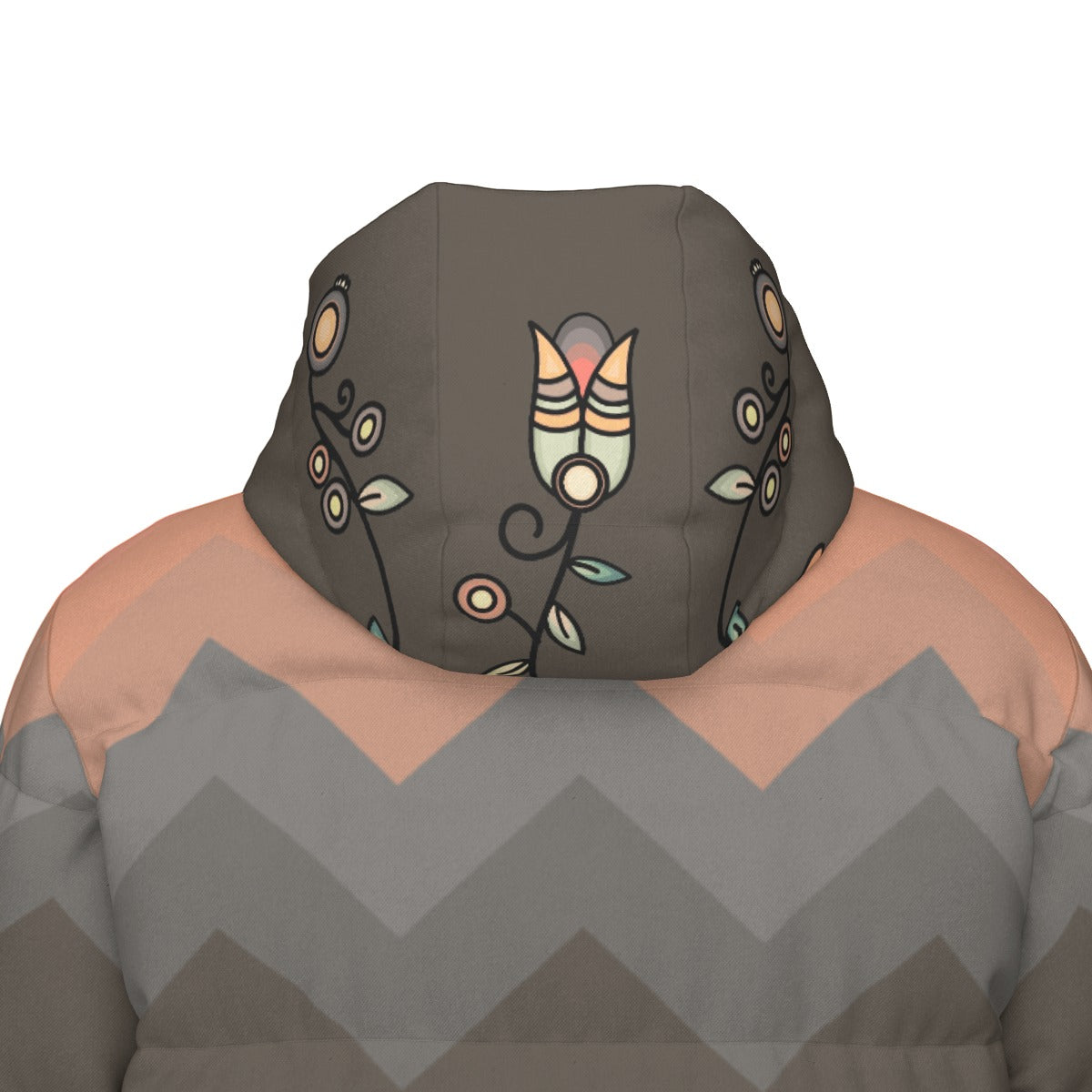 Roots and Rising Earthy Unisex Long Down Jacket