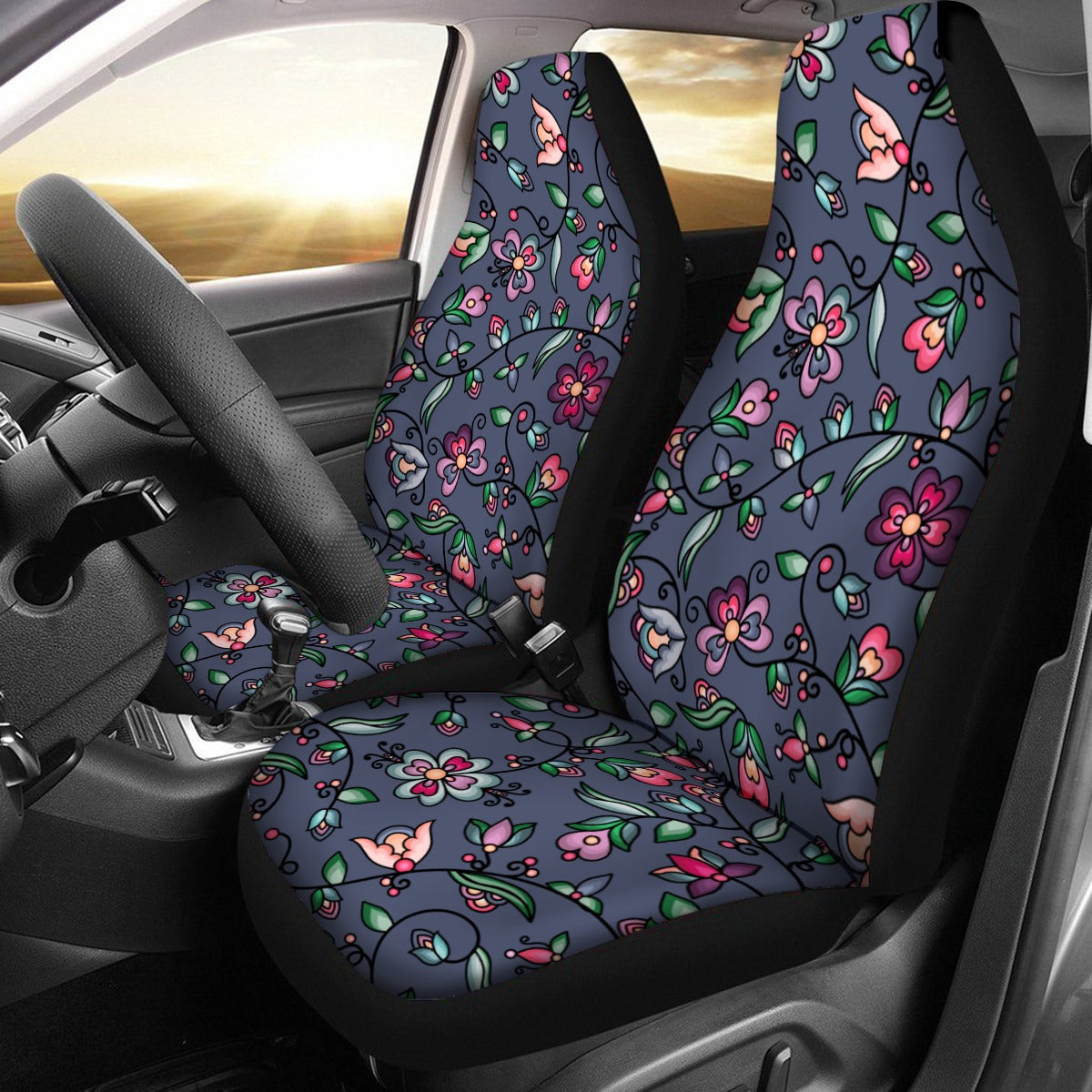 Amber Evening Garland Blue Universal Car Seat Cover With Thickened Back