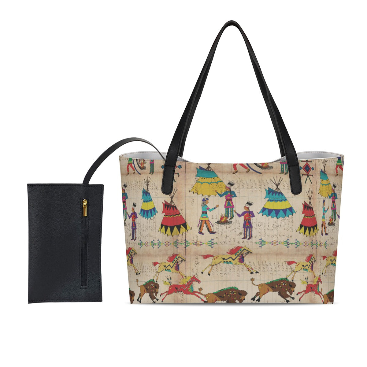 The Gathering Shopping Tote Bag With Black Mini Purse