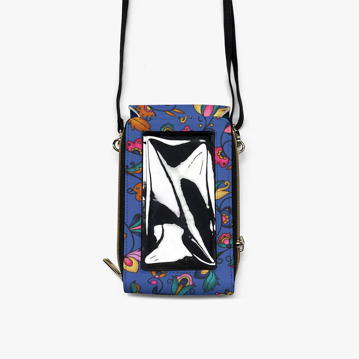 Copper Prairie Petals Blue Mobile Phone Chest Bag