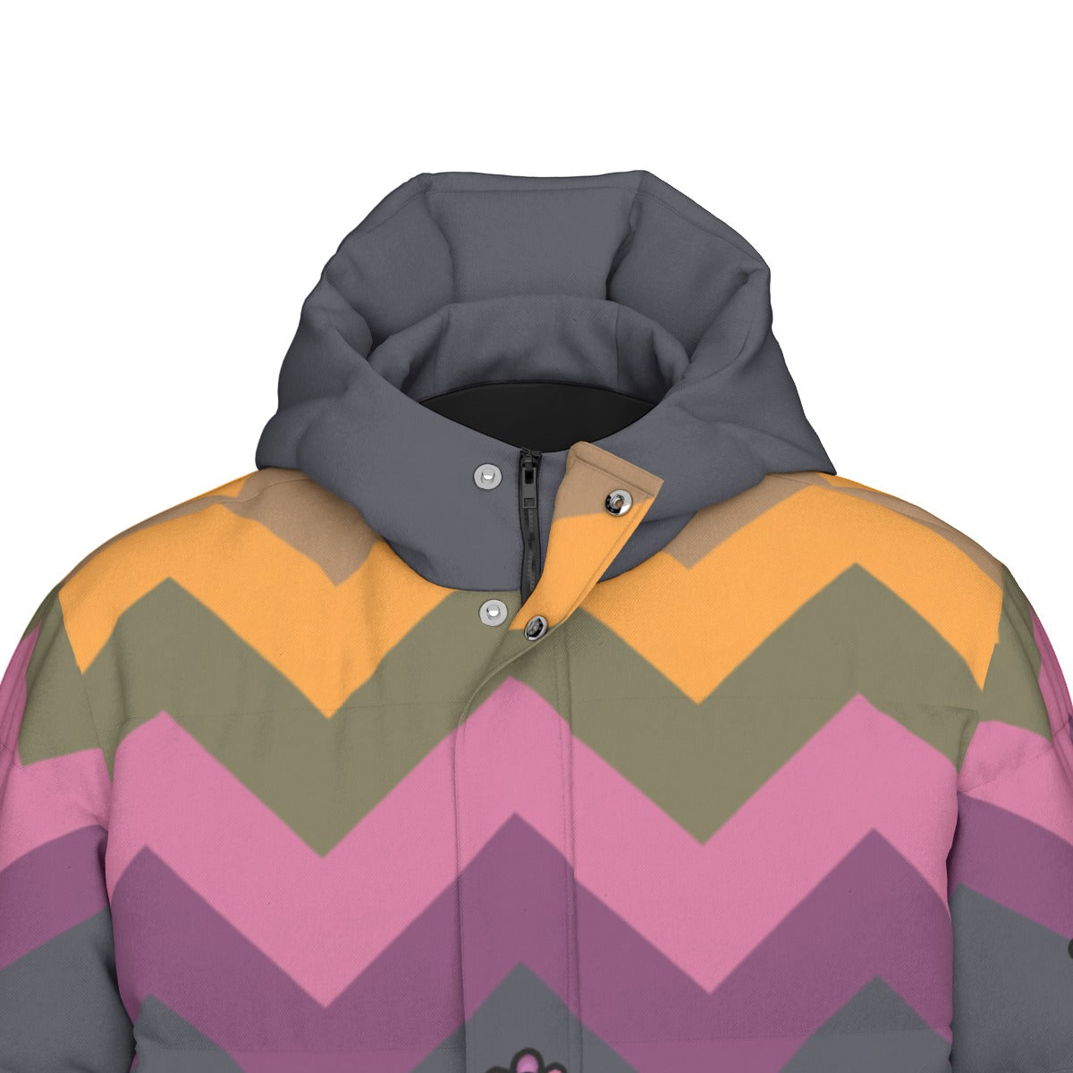 Red Willow Whispers Floral Unisex Long Down Jacket