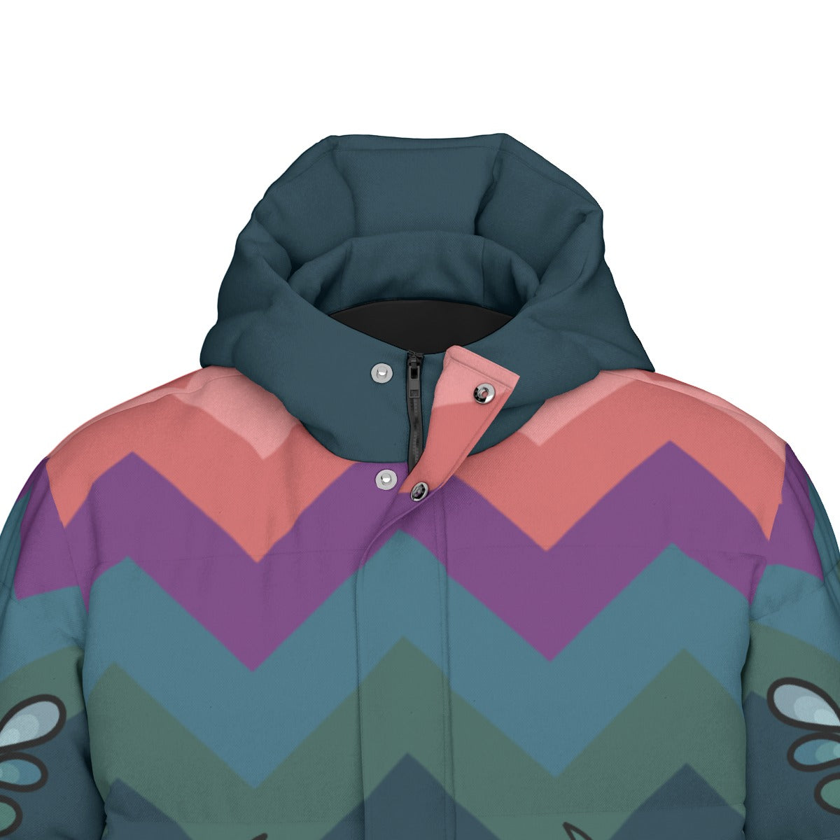 Cedar Wind Bloom Unisex Long Down Jacket