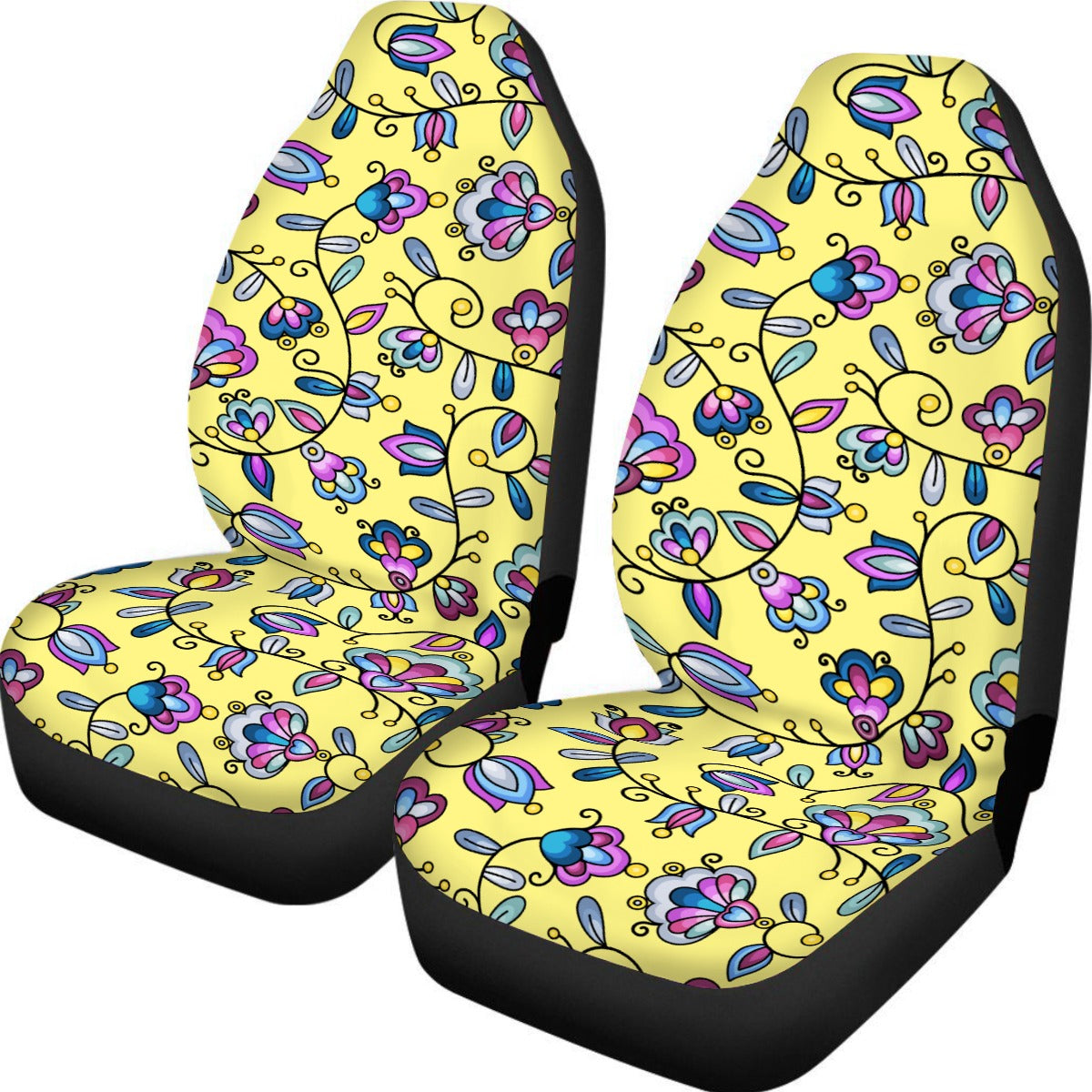 Autumn Bundle Blessing Yellow Universal Car Seat Cover With Thickened Back