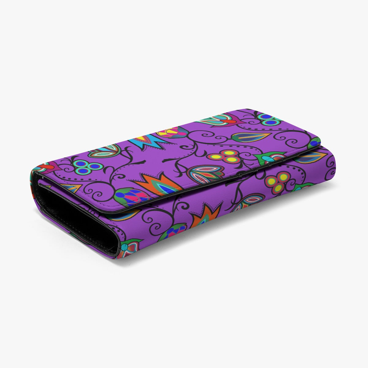 Indigenous Paisley Dark Orchid Foldable Wallet