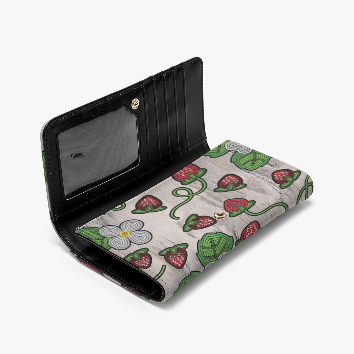 Strawberry Dreams Bright Birch Foldable Wallet