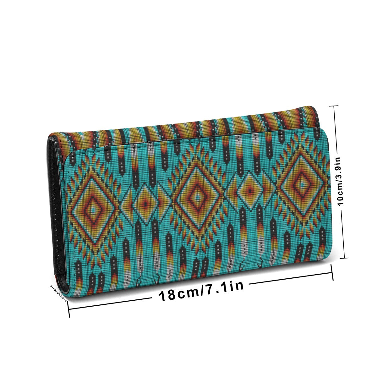 Fire Feather Turquoise Foldable Wallet