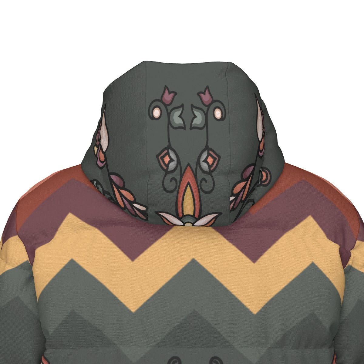 Burn Sky Petals Unisex Long Down Jacket