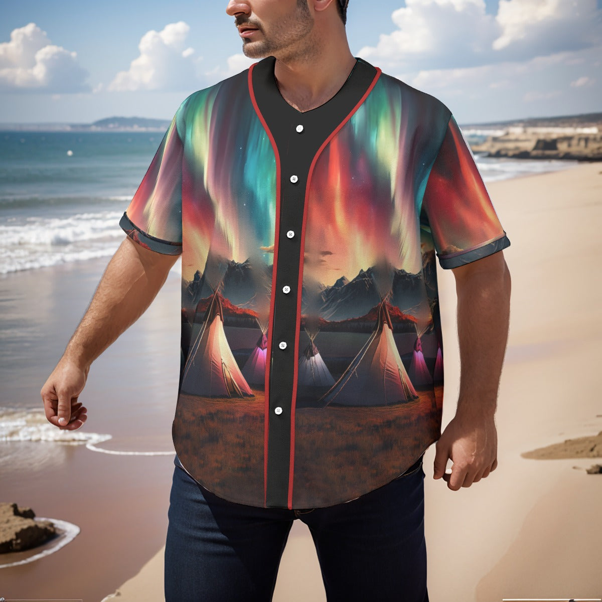 When the Sun Cried 2 Men's Short Sleeve Baseball Jersey With Pinstripes