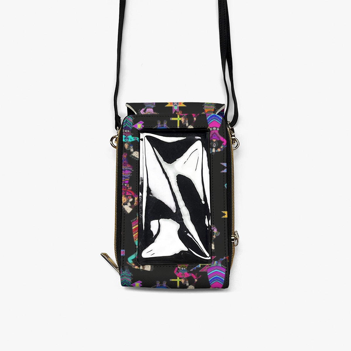 Women's Jingle Dancers Black Mobile Phone Chest Bag
