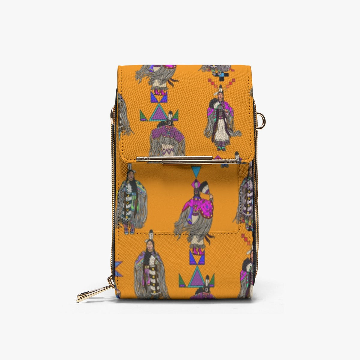 Women's Tradish Dancers Orange Mobile Phone Chest Bag