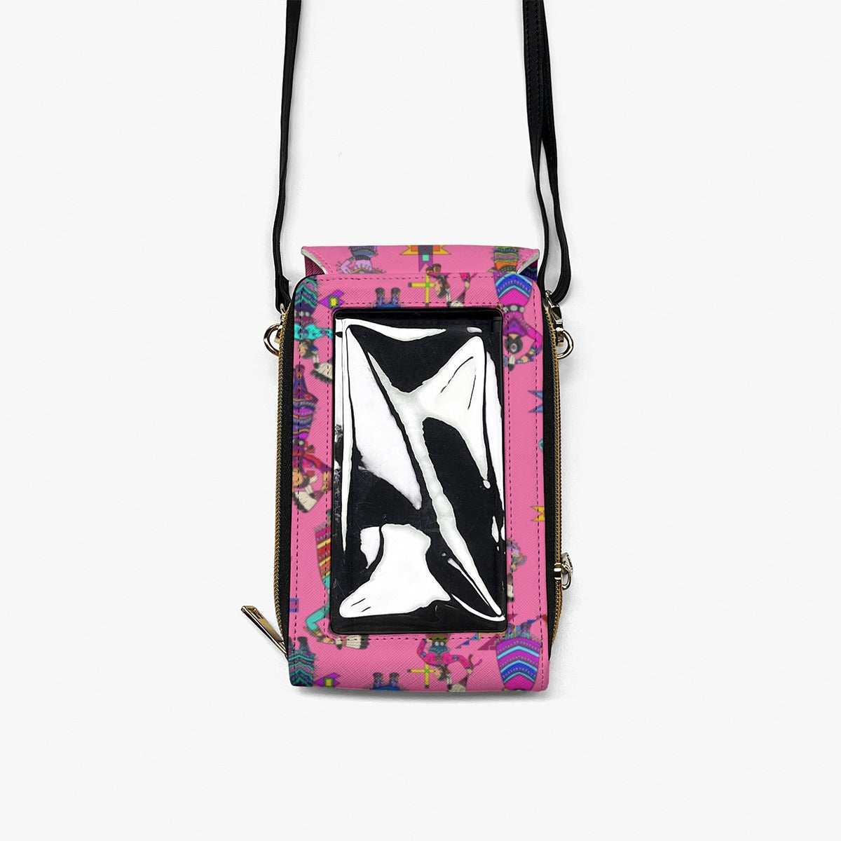 Women's Jingle Dancers Pink Mobile Phone Chest Bag