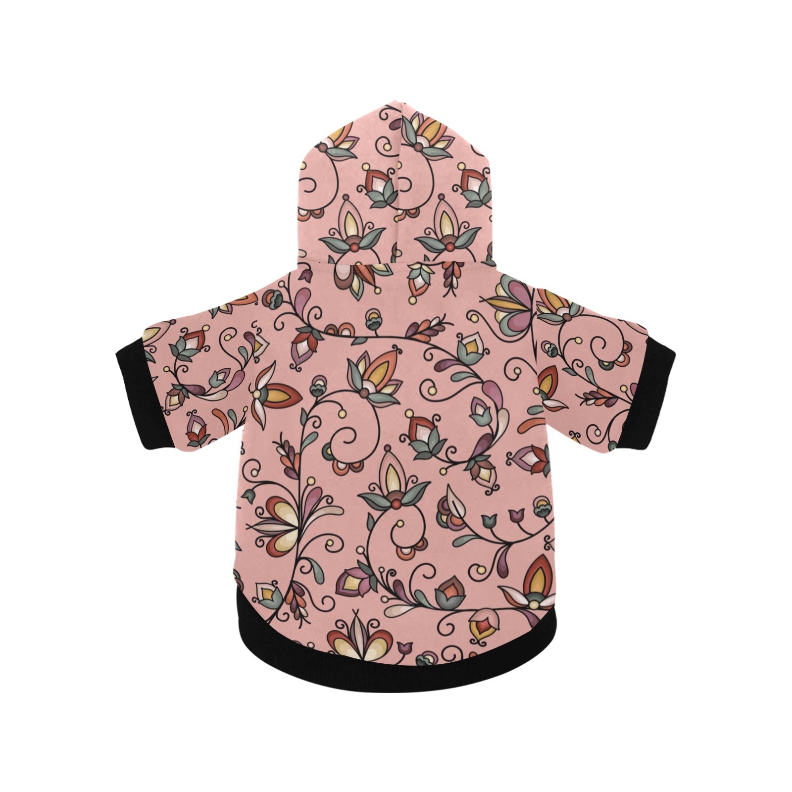 Burnt Sky Petals Peach Pet Dog Hoodie