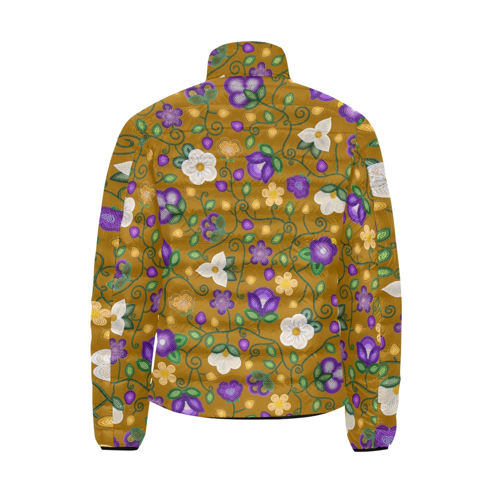 Midnight Moss Bloom Toffee Men's Padded Jacket