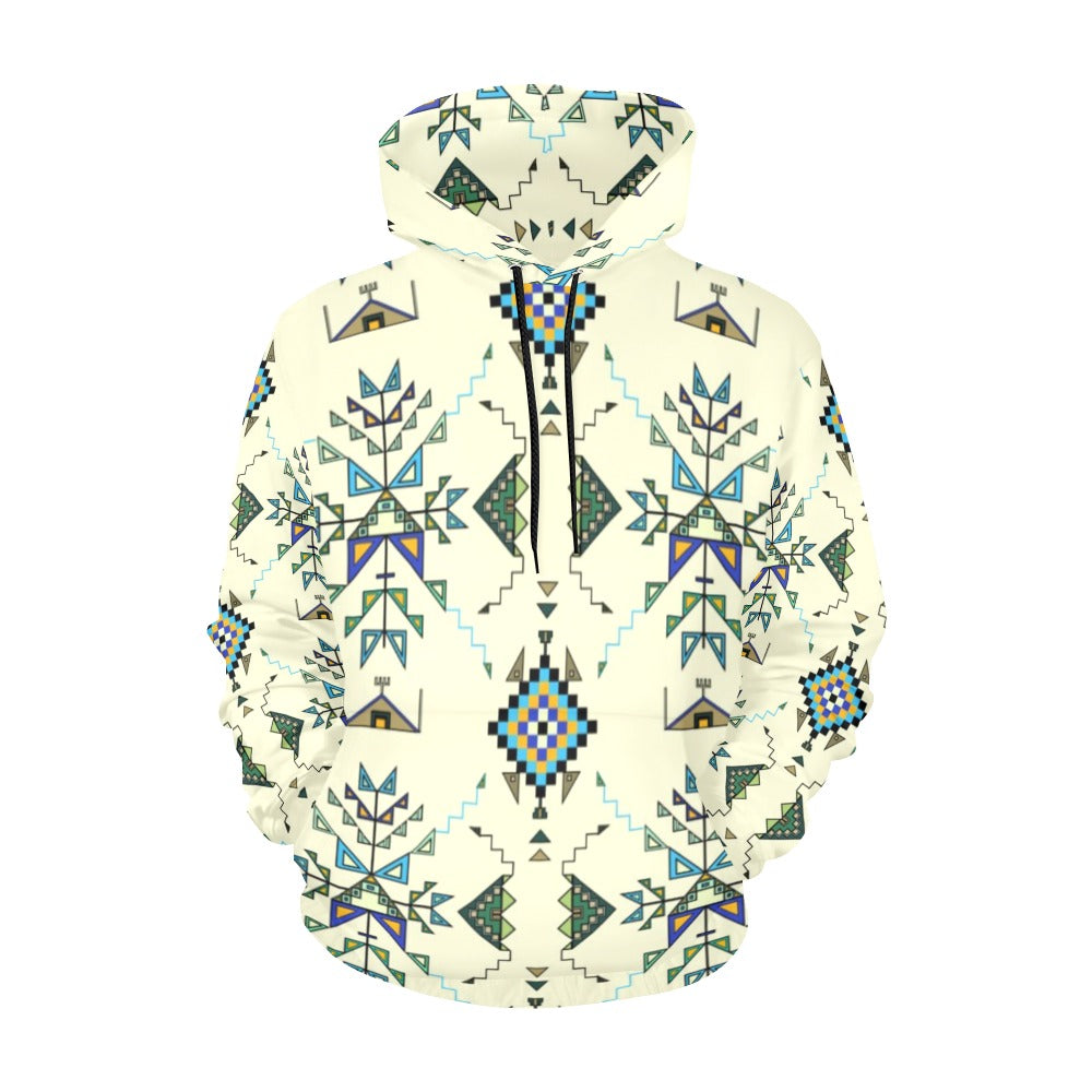 Bear Shield Cream Hoodie for Women (USA Size)