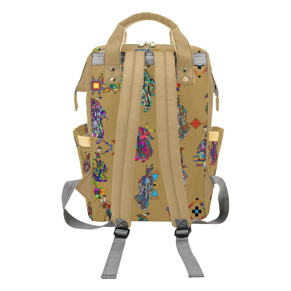 Men's Grass Dancers Earth Multi-Function Diaper Backpack/Diaper Bag