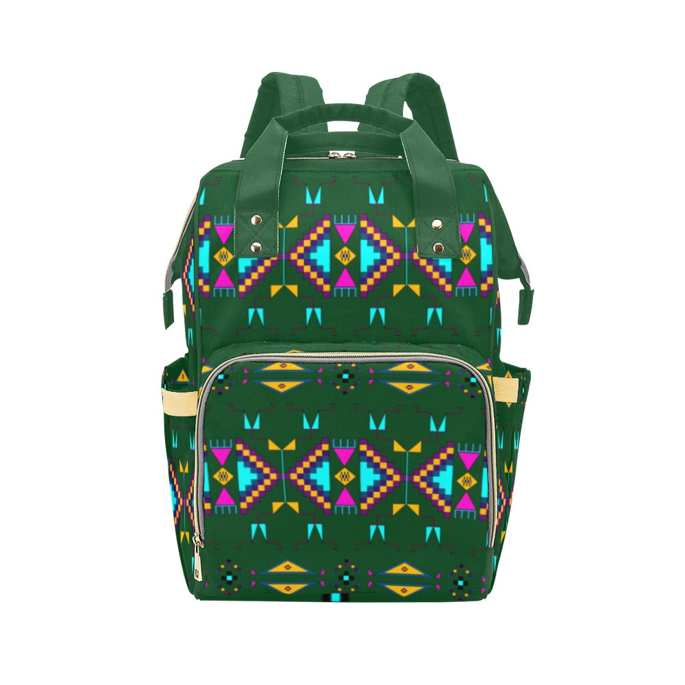 Rite of Passage Squash Leaf Multi-Function Diaper Backpack/Diaper Bag