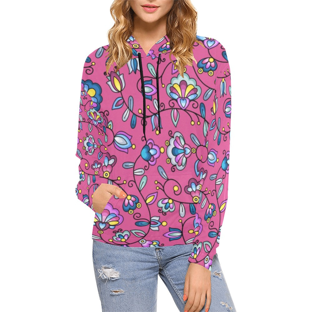 Autumn Bundle Blessing Pink Hoodie for Women (USA Size)