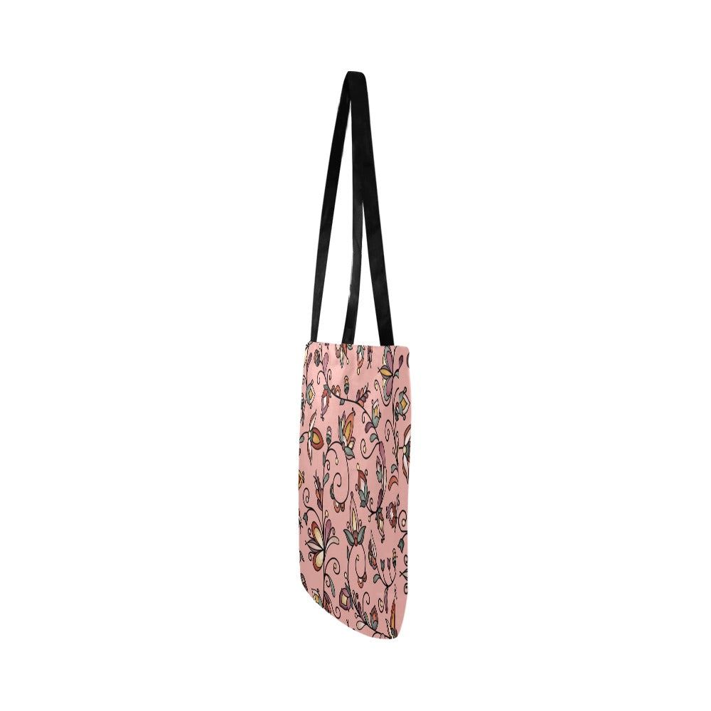 Burnt Sky Petals Peach Reusable Shopping Bag (Two sides)