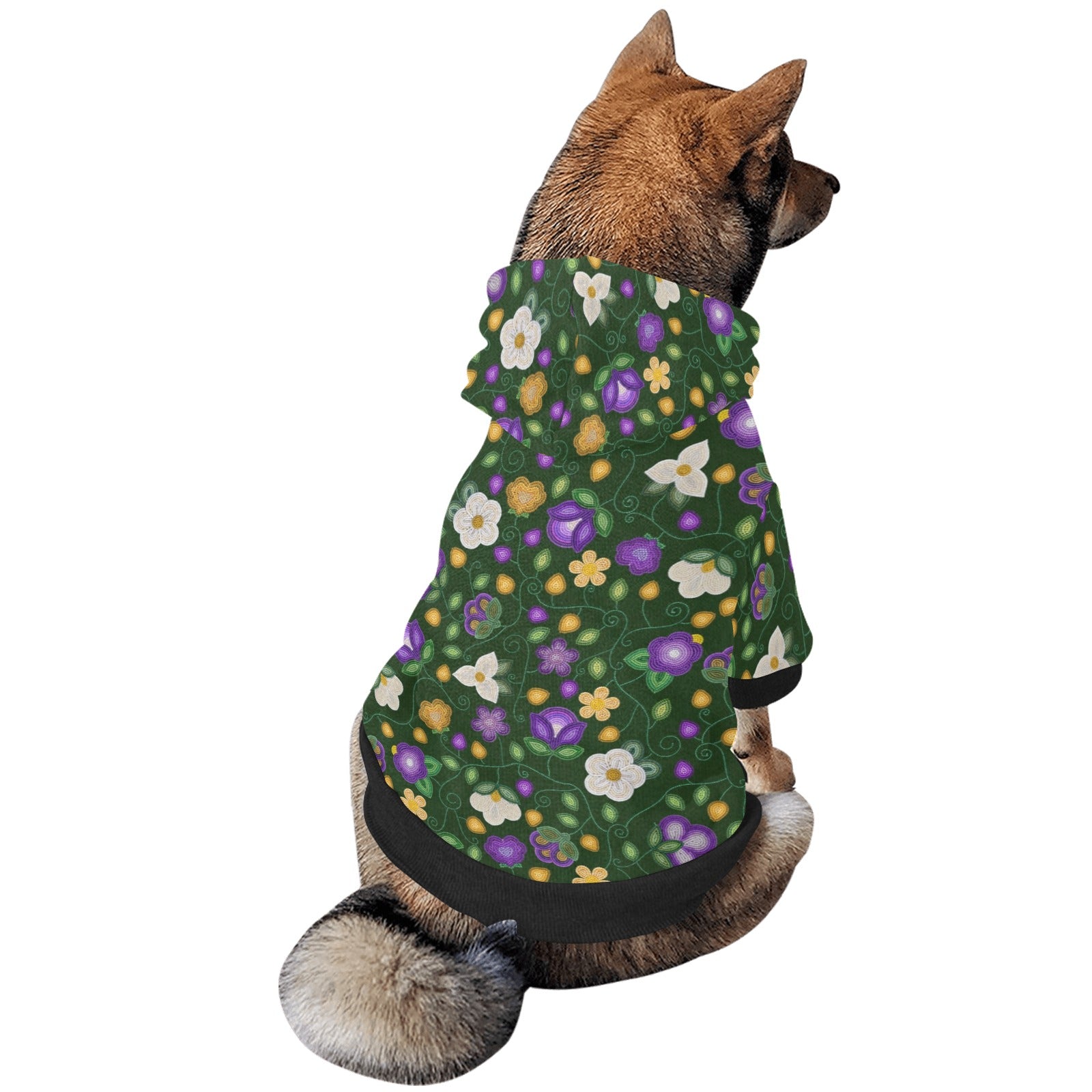 Midnight Moss Bloom Forest Pet Dog Hoodie