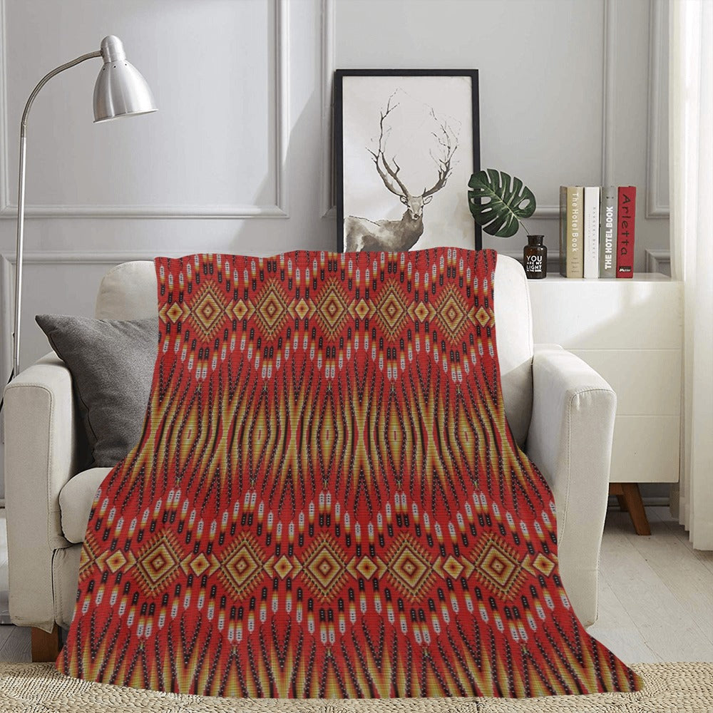 Fire Feather Red Ultra-Soft Micro Fleece Blanket 60"x80"
