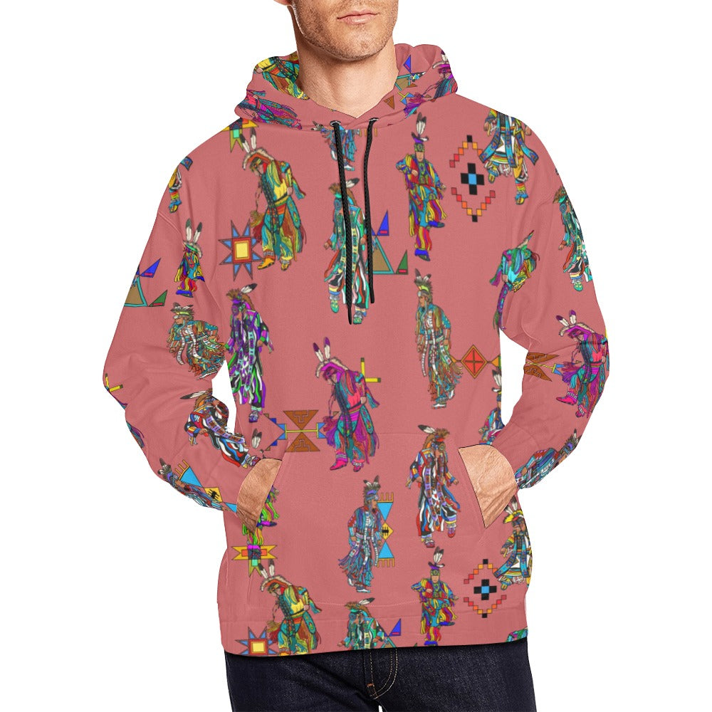 Men's Grass Dancers Terra Cotta Hoodie for Men (USA Size)