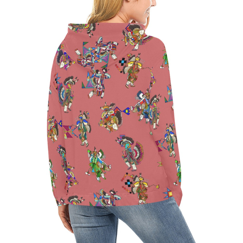 Men's Fancy Dancers Terra Cotta Hoodie for Women (USA Size)