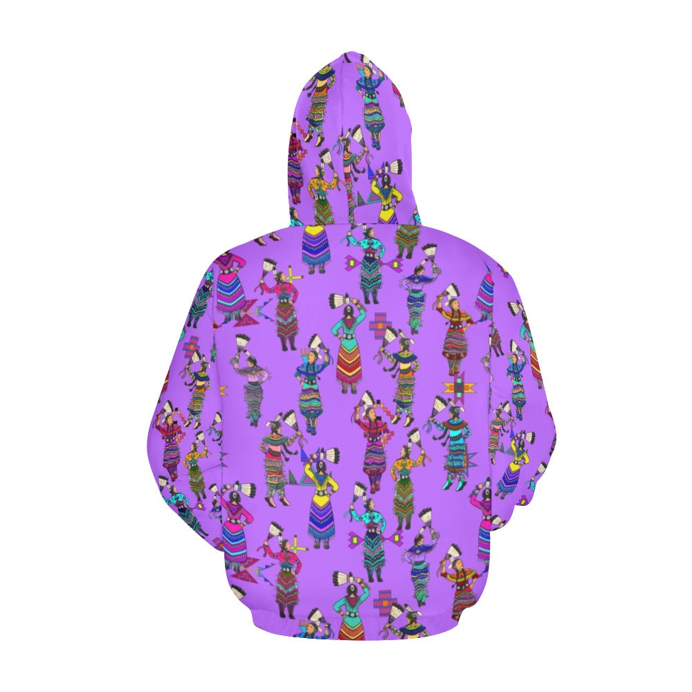 Women's Jingle Dancers Purple Hoodie for Women (USA Size)