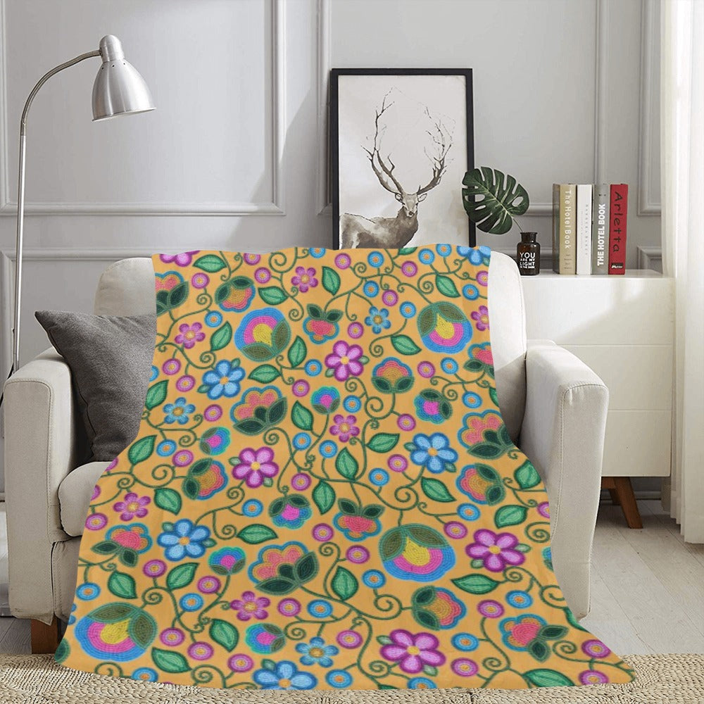 Turquoise Sunbeam Yellow Ultra-Soft Micro Fleece Blanket 60"x80"